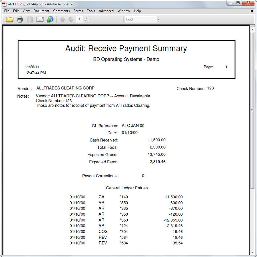 Audit Trail - Summary